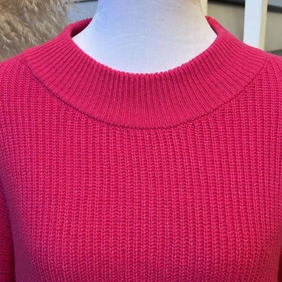 Vince Camuto Women's Bobble Stitch Sleeve Pullover Sweater Aurora Pink XL - Picture 4 of 8